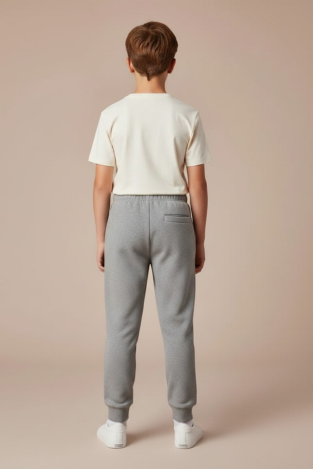Pantalon Gris Jogger Molletonné Confortable Enfant Sport - vue 2