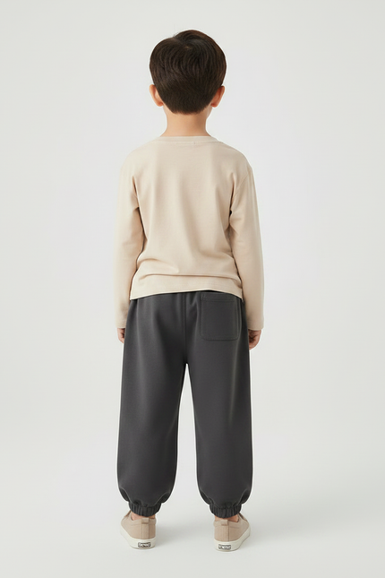 Pantalon Gris Ample Enfant Sport Ours - Molleton - vue 2