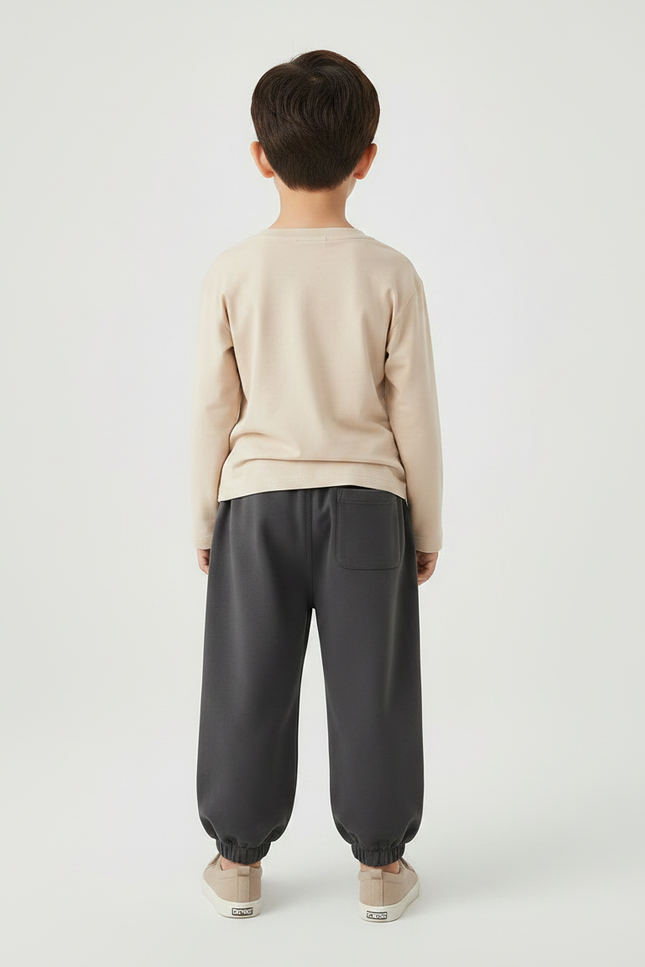 Pantalon Gris Ample Enfant Sport Ours - Molleton - vue 2