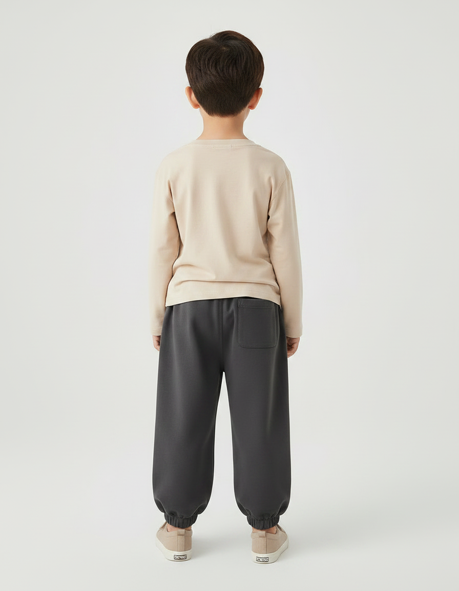 Pantalon Gris Ample Enfant Sport Ours - Molleton - vue 2