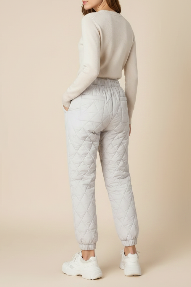 Pantalon Gris Matelassé Ample Chaud Hiver - Polyester - vue 2
