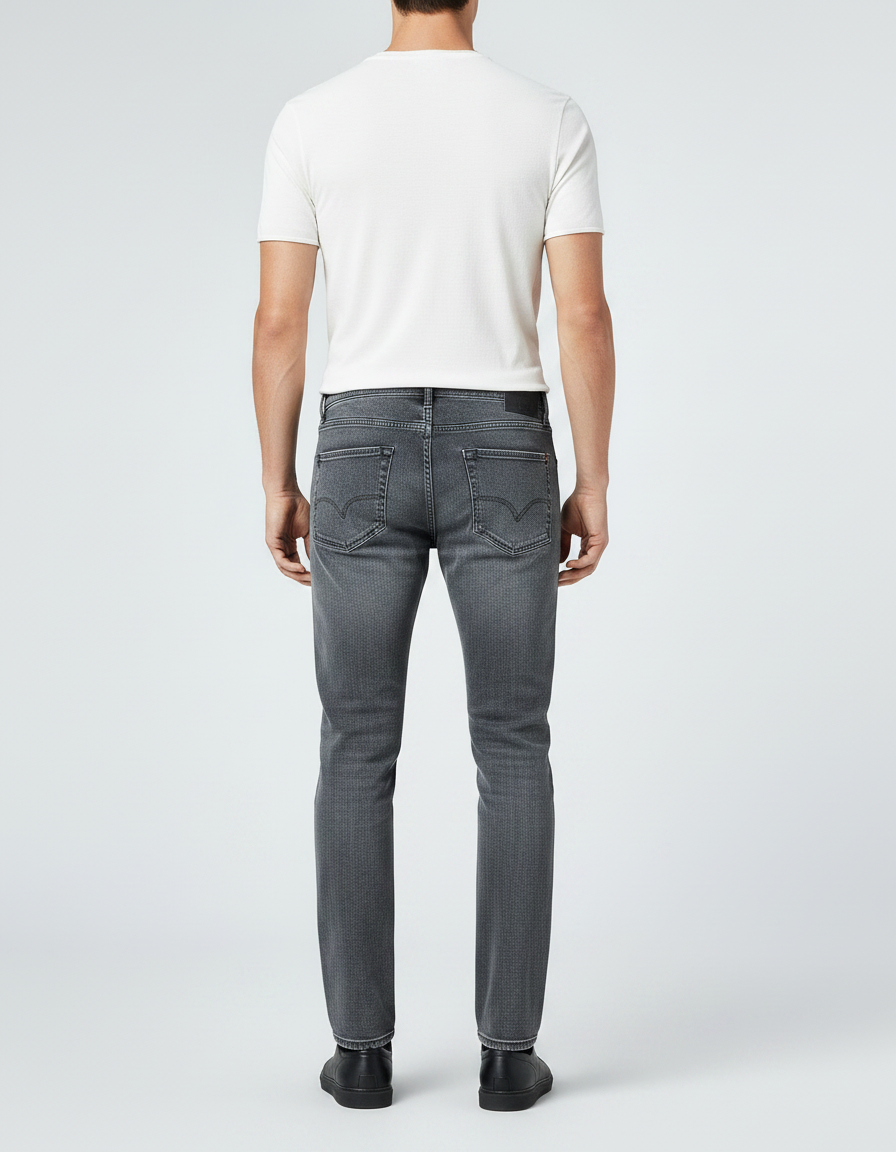 Pantalon Gris Jean Slim Décontracté Homme - vue 2