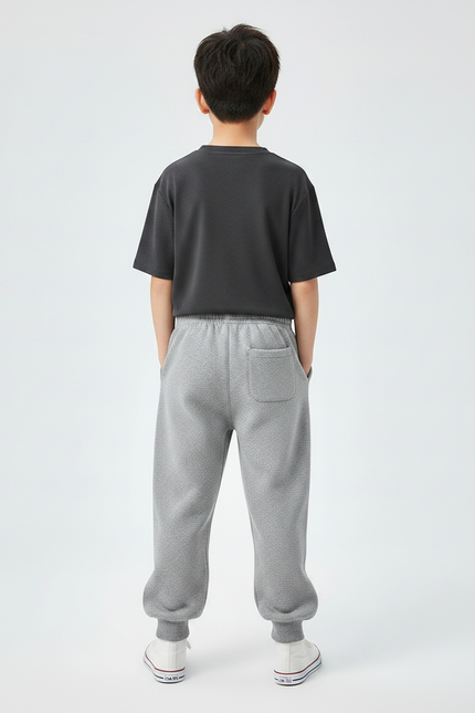 Pantalon Gris En Molleton Confortable Ample Enfant - vue 2