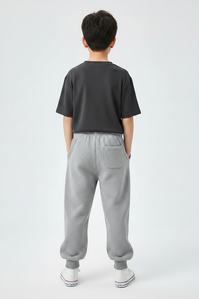 Pantalon Gris En Molleton Confortable Ample Enfant - vue 2