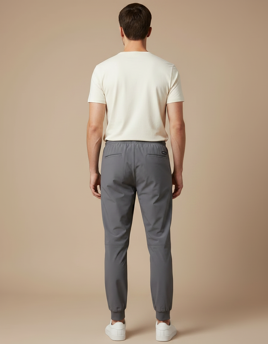 Pantalon Gris Sport Jogging Homme Confortable - Polyester - vue 2