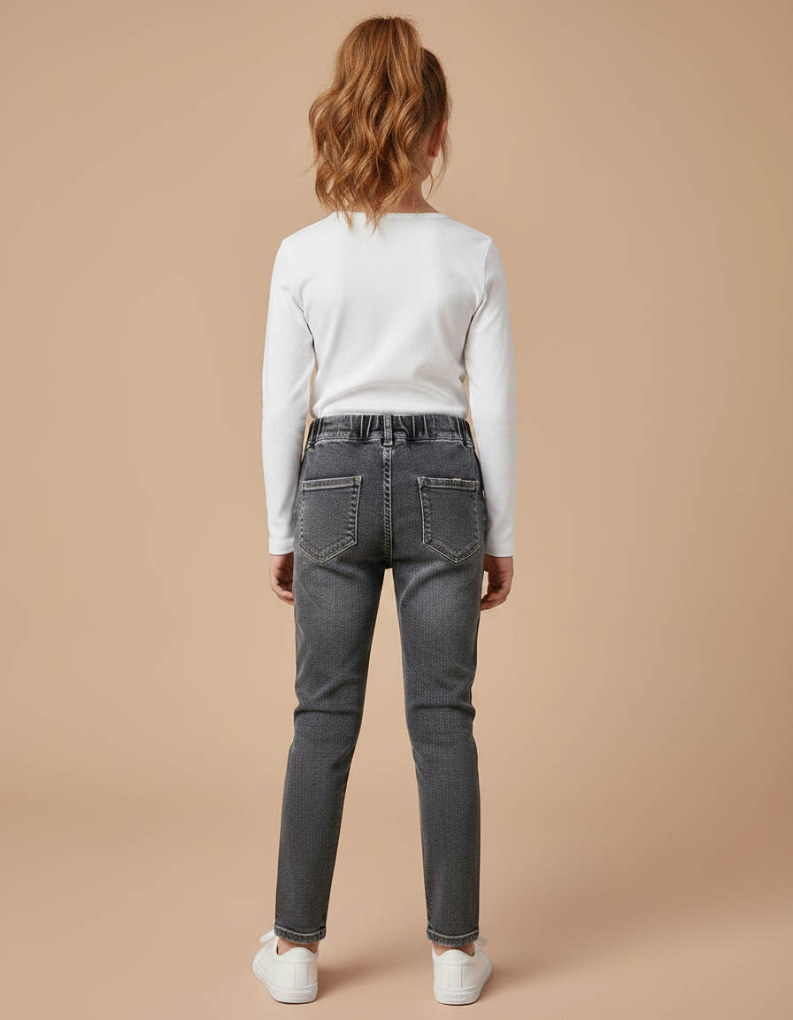 Pantalon Gris Slim Denim Enfant Fille - Jean - vue 2