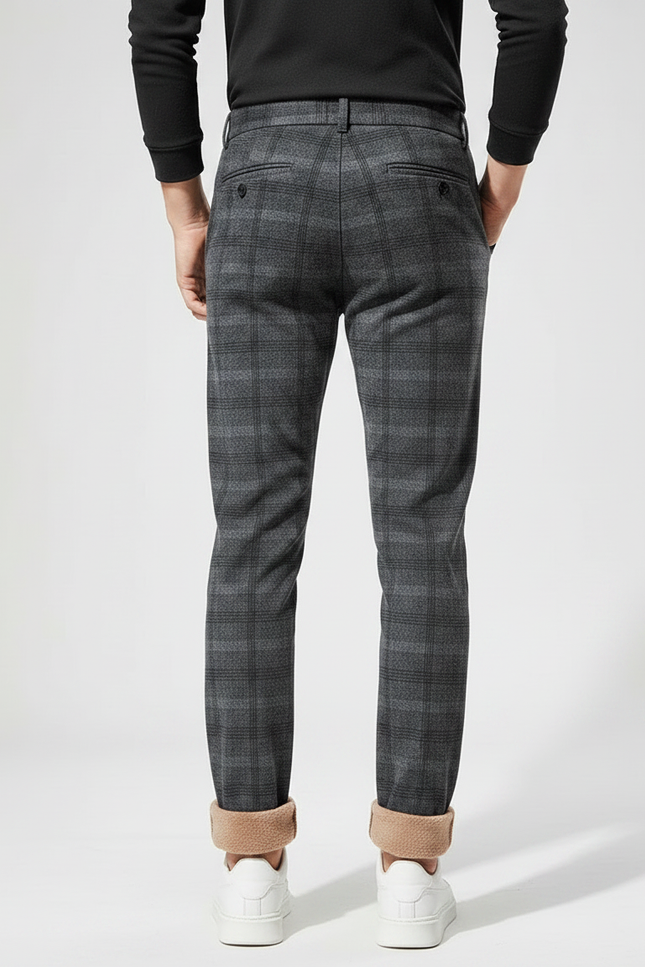 Pantalon Ecossais Homme Gris - Tweed - vue 2