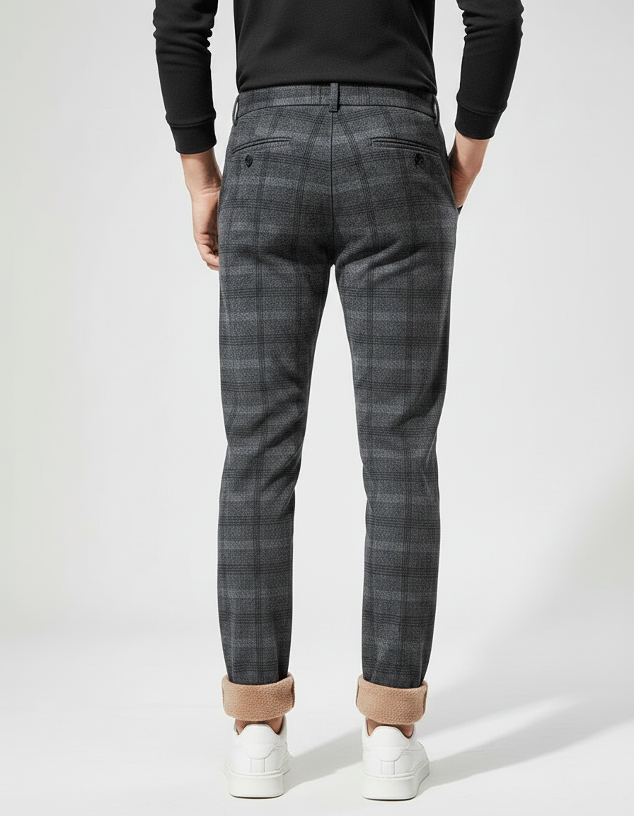 Pantalon Ecossais Homme Gris - Tweed - vue 2