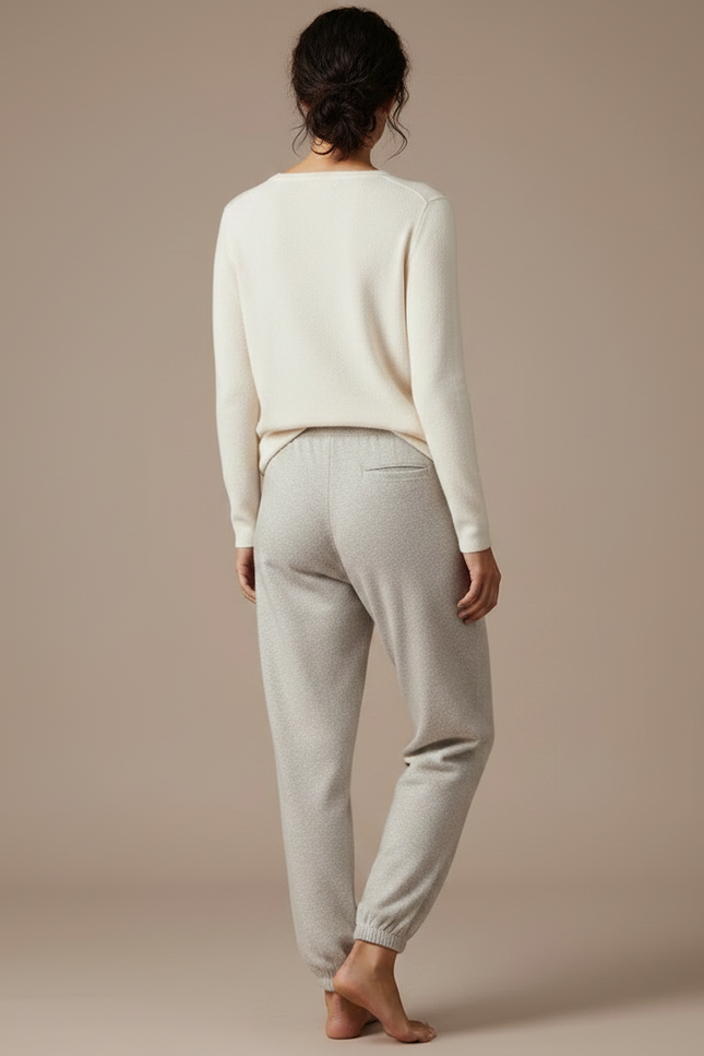 Pantalon Cachemire Gris - Laine - vue 2