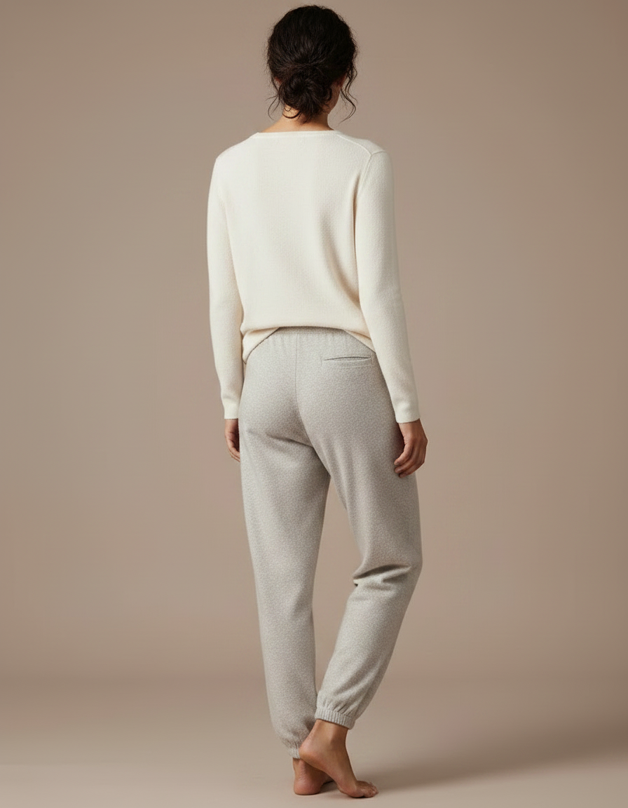 Pantalon Cachemire Gris - Laine - vue 2