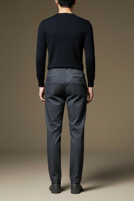 Pantalon Carotte Gris Homme - Laine - vue 2