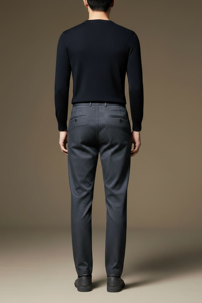Pantalon Carotte Gris Homme - Laine - vue 2