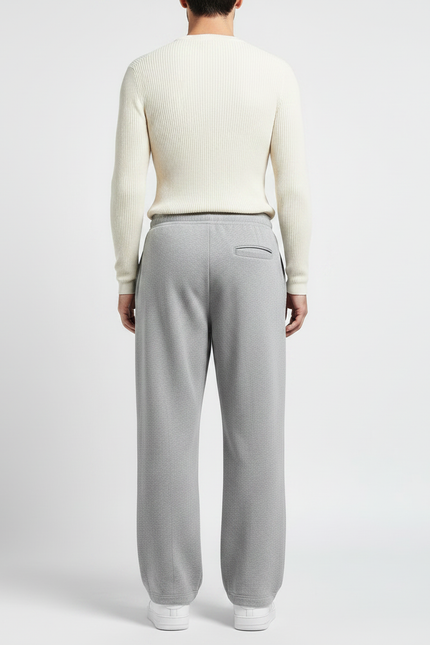 Pantalon Gris Cargo Ample Molletonné Décontracté Homme - vue 2