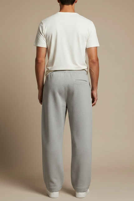 Pantalon Gris Molletonné Ample Décontracté Homme - vue 2