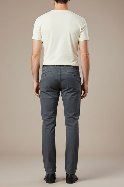 Pantalon Toile Homme Gris - vue 2