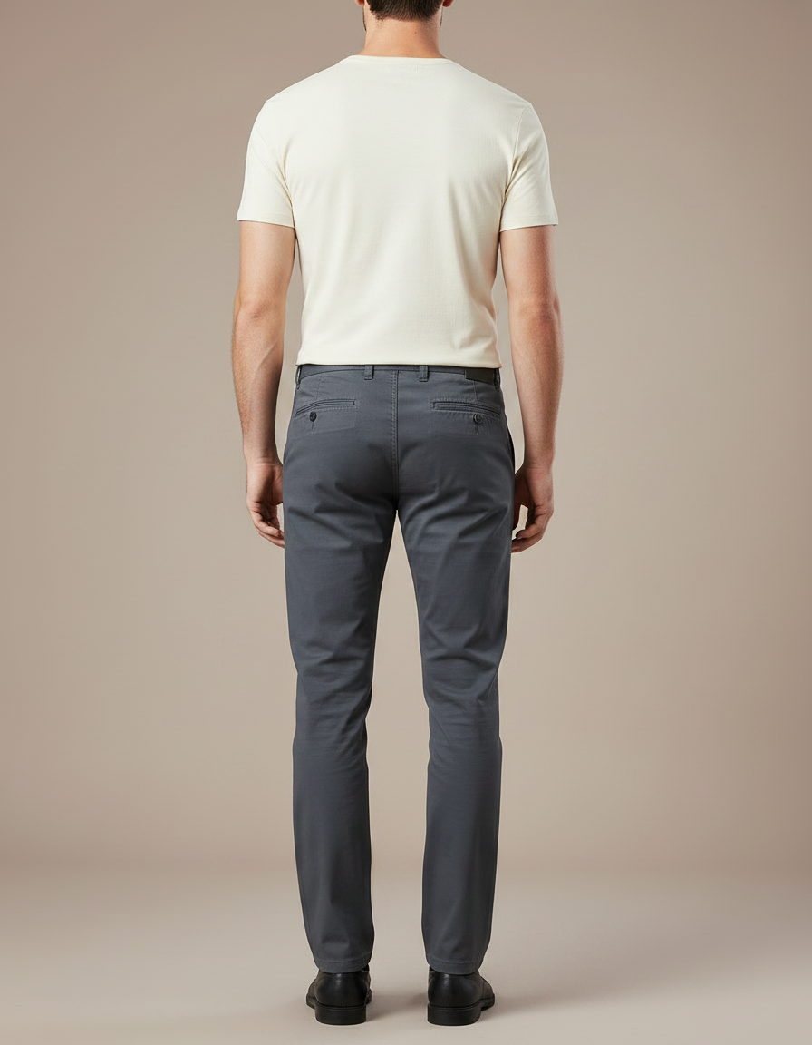 Pantalon Toile Homme Gris - vue 2