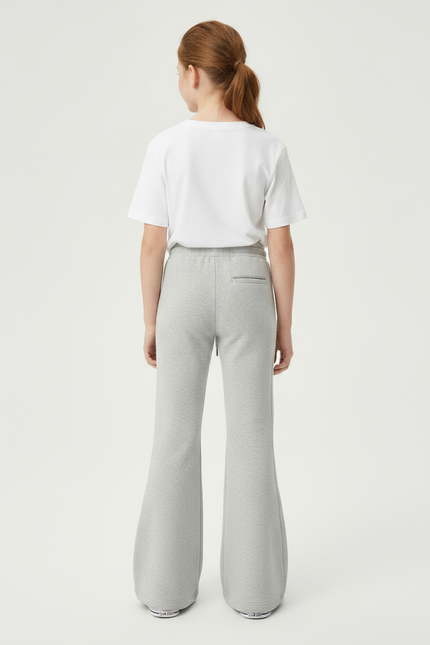 Pantalon Gris Évasé Molletonné Sport Enfant - vue 2