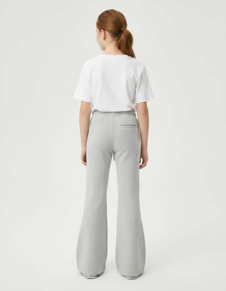 Pantalon Gris Évasé Molletonné Sport Enfant - vue 2