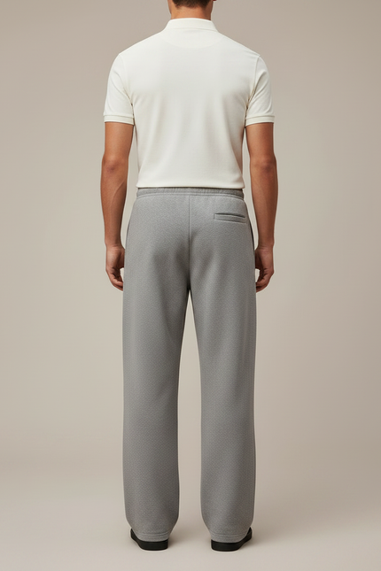 Pantalon Gris Ample Confortable Molletonné Décontracté Homme - vue 2