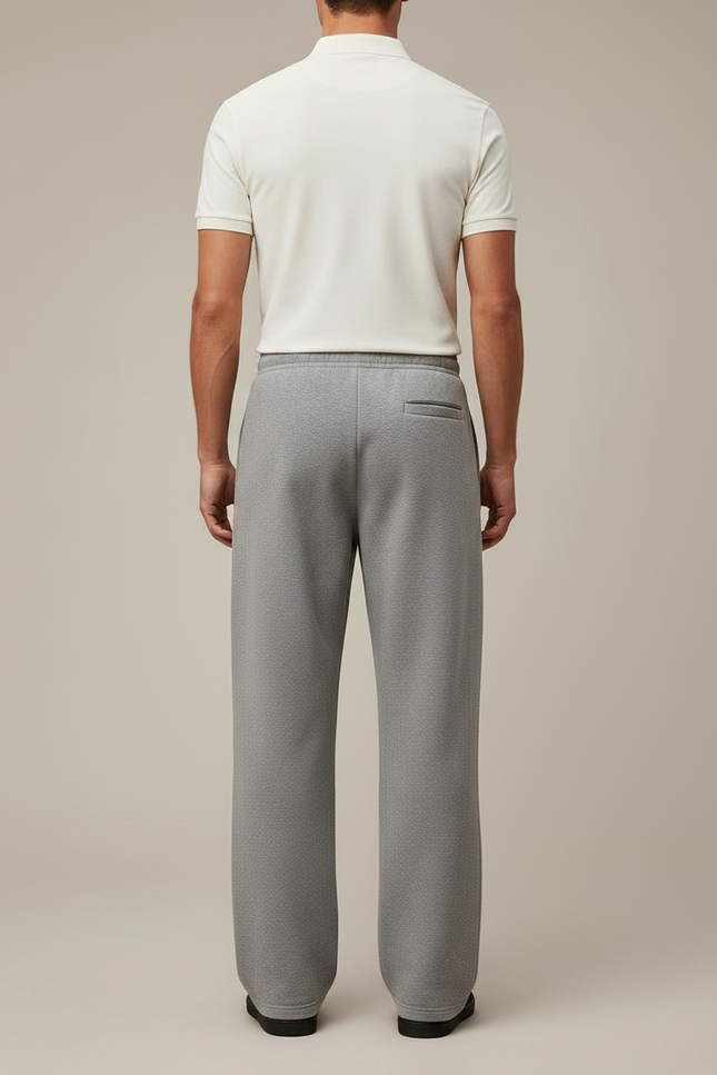 Pantalon Gris Ample Confortable Molletonné Décontracté Homme - vue 2