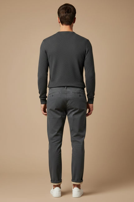 Pantalon Toile Gris Homme - vue 2