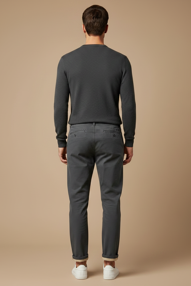 Pantalon Toile Gris Homme - vue 2