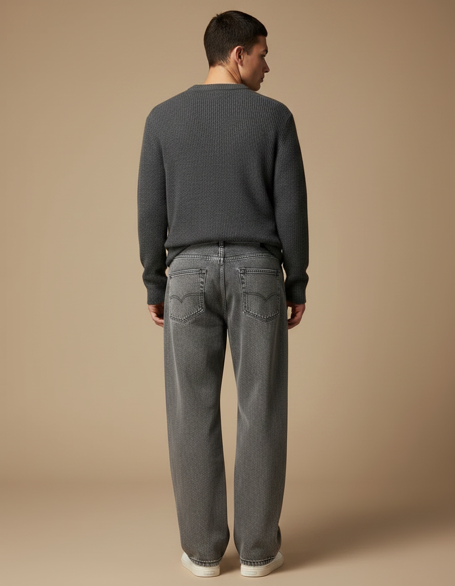 Pantalon Denim Gris - Jean - vue 2