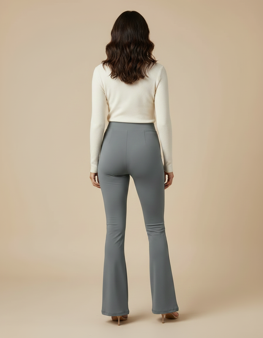 Pantalon Bleu Gris Femme - Polyester - vue 2