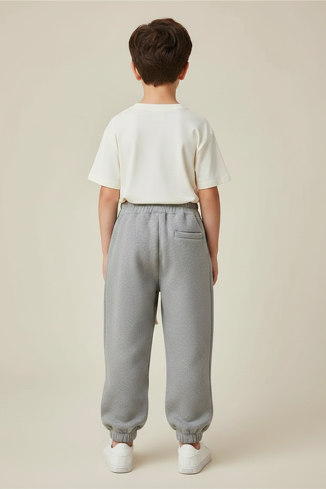 Pantalon Gris Molletonné Ample Sportif Garçon - vue 2