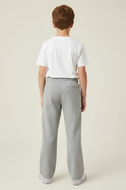 Pantalon Gris Molletonné Ample Enfant Doux - vue 2