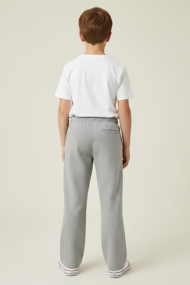Pantalon Gris Molletonné Ample Enfant Doux - vue 2