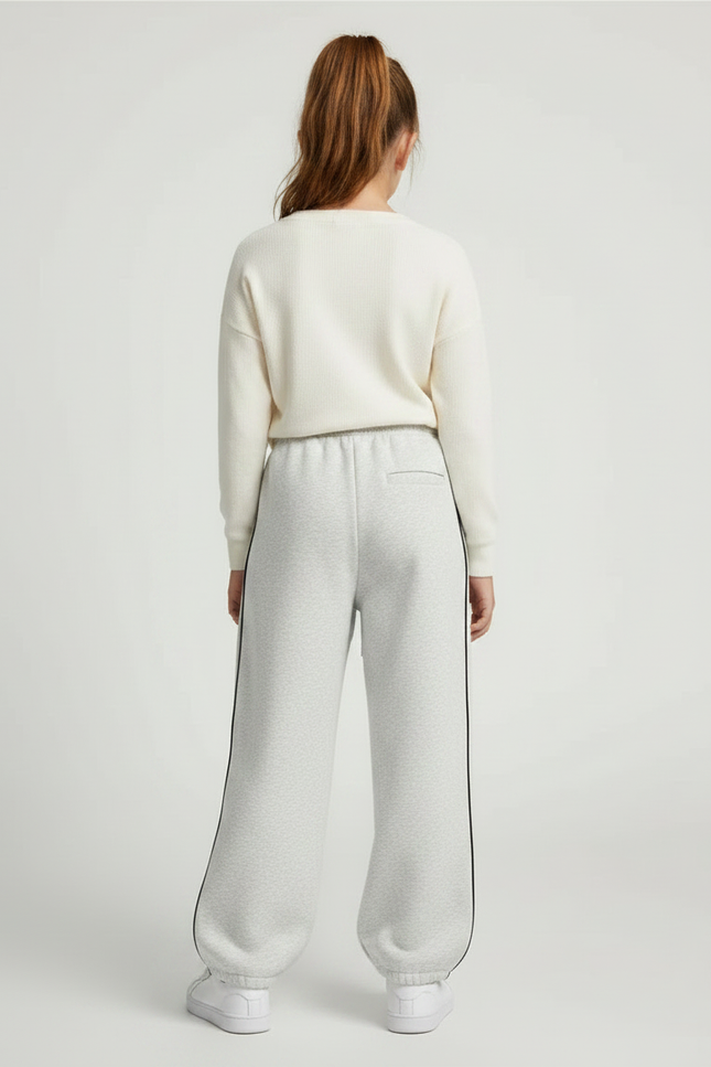 Pantalon Gris Ample Sport Décontracté Rayures - Molleton - vue 2