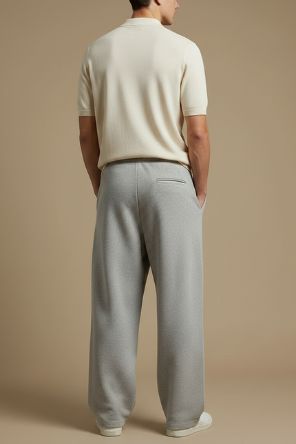 Pantalon Gris Ample Décontracté Molleton Homme - vue 2