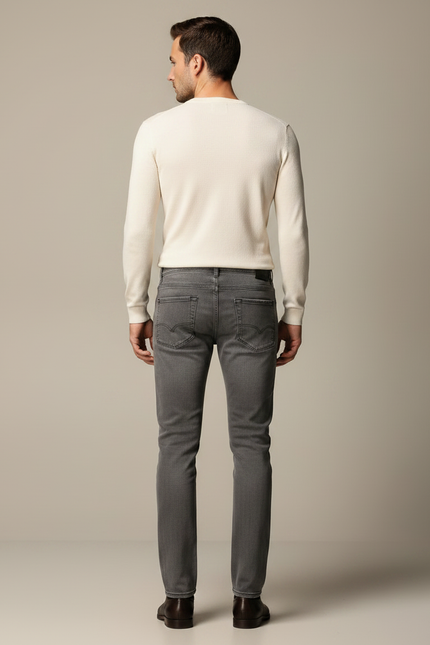 Pantalon Gris Homme Slim Décontracté Denim - Jean - vue 2