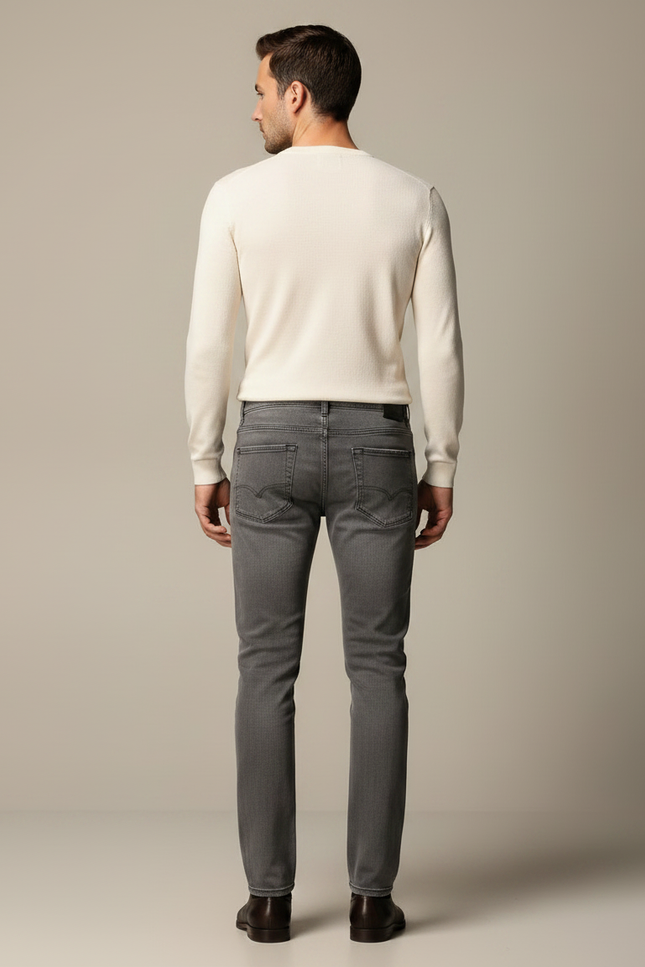 Pantalon Gris Homme Slim Décontracté Denim - Jean - vue 2