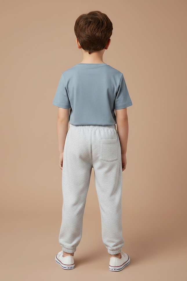 Pantalon Gris Molletonné Enfant Sport Décontracté Éléphant - vue 2