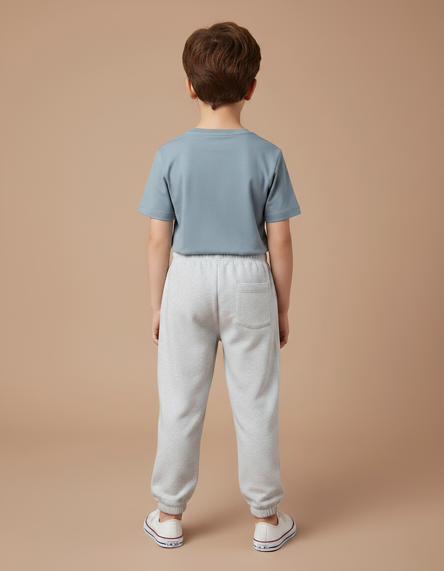 Pantalon Gris Molletonné Enfant Sport Décontracté Éléphant - vue 2