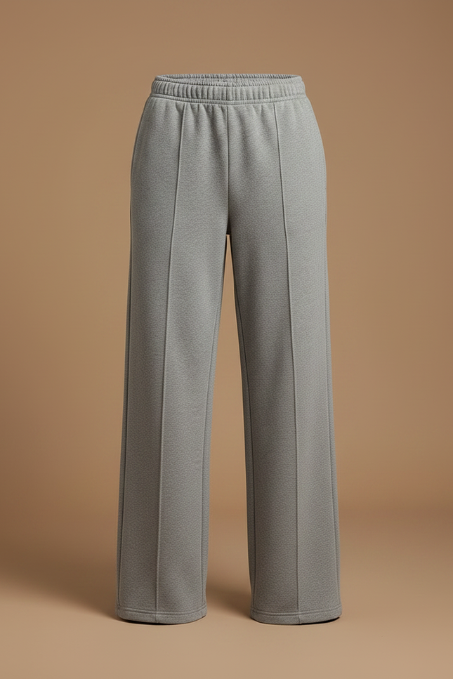 Pantalon Gris Ample Décontracté Confortable Femme - Molleton - vue 3