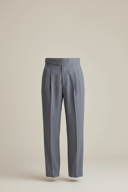 Pantalon Tailleur Gris Clair - Gabardine - vue 3