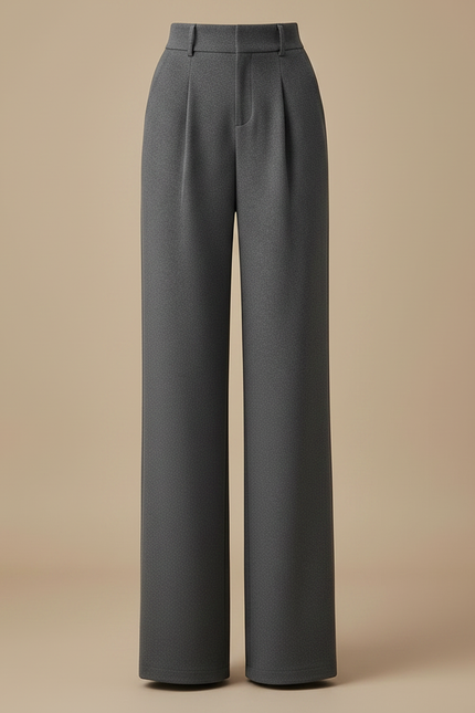 Pantalon Wide Leg Gris - Laine - vue 3