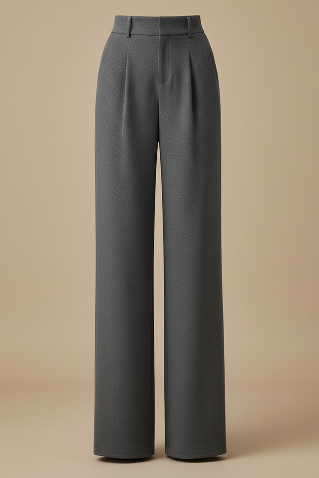 Pantalon Wide Leg Gris - Laine - vue 3