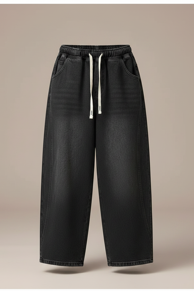 Pantalon Gris Denim Large Décontracté Garçon - Jean - vue 3