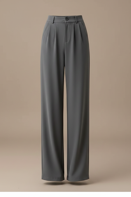 Pantalon Gris Tailleur - Polyester - vue 3