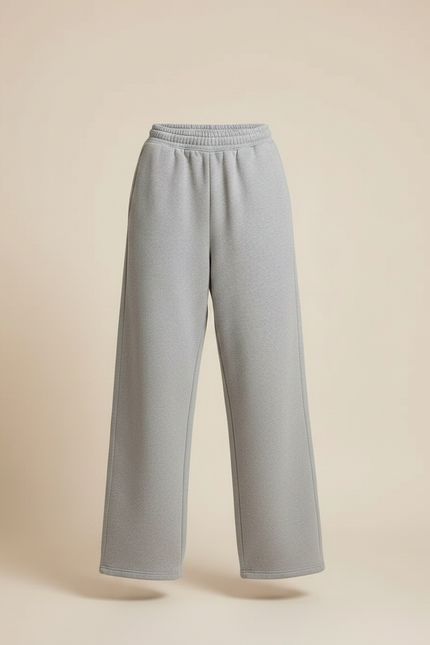 Pantalon Gris Ample Décontracté Taille Haute Jogging - Molleton - vue 3