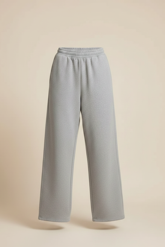Pantalon Gris Ample Décontracté Taille Haute Jogging - Molleton - vue 3