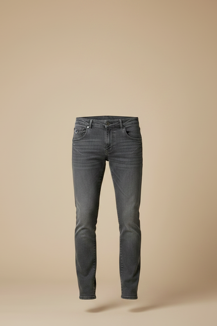 Pantalon Gris Jean Skinny Homme Décontracté Ajusté - vue 3