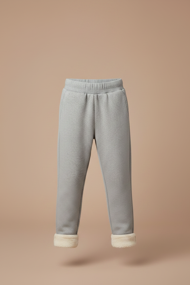 Pantalon Gris Polaire Doublé Chaud Confortable Enfant - Molleton - vue 3