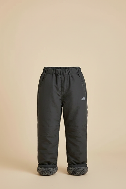 Pantalon Gris Ample Décontracté Doublé Chaud Enfant - Polyester - vue 3