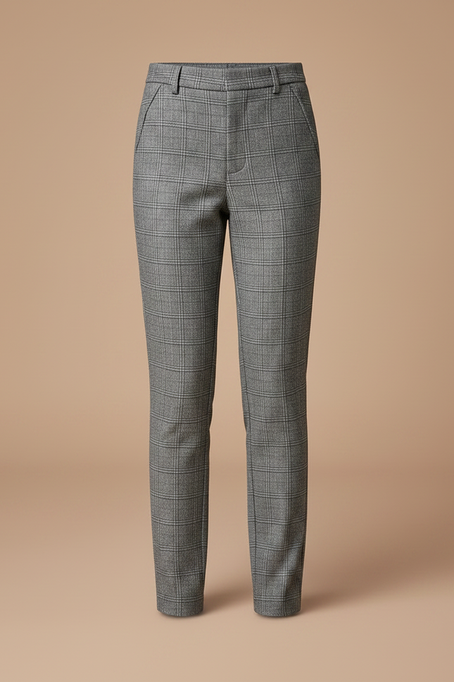 Pantalon Gris Prince De Galles - Laine - vue 3