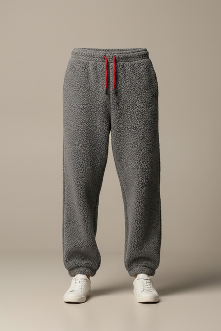 Pantalon Gris Molletonné Confortable Jogger Homme - vue 3